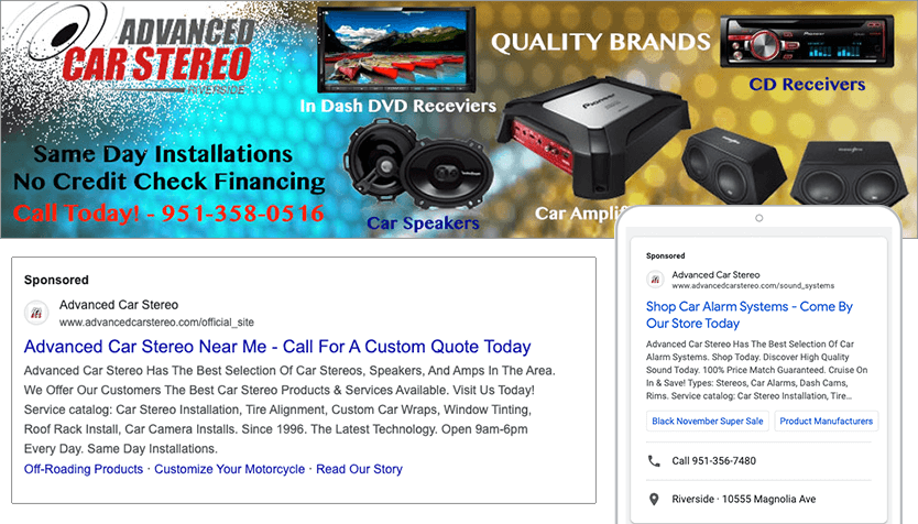 Advanced Car Stereo Riverside - Advertisements