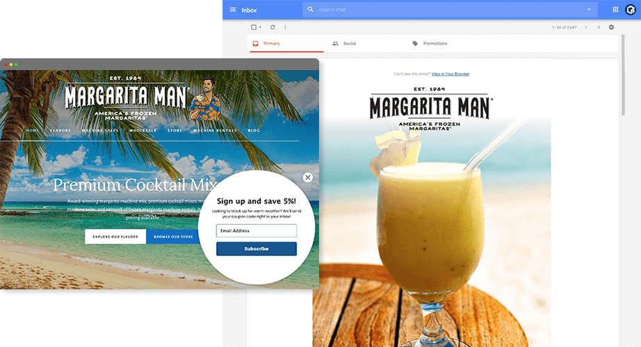 Margarita Man - Email & Signup