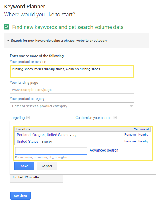 Image of Google Keyword Planner