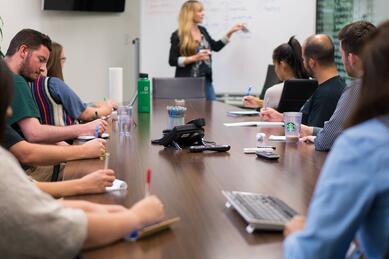 Google Premier Partner company, Logical Position, recieving hands-on training from Google employees. 