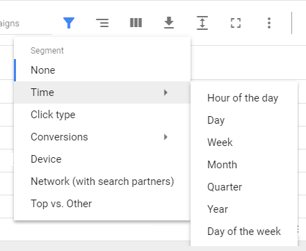 Segment campaigns by time.